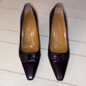 Gucci pumps in leather, medium heel pump